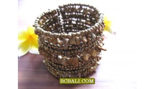 Beads Stones Cuff Bracelets Ethnic Women Fashion